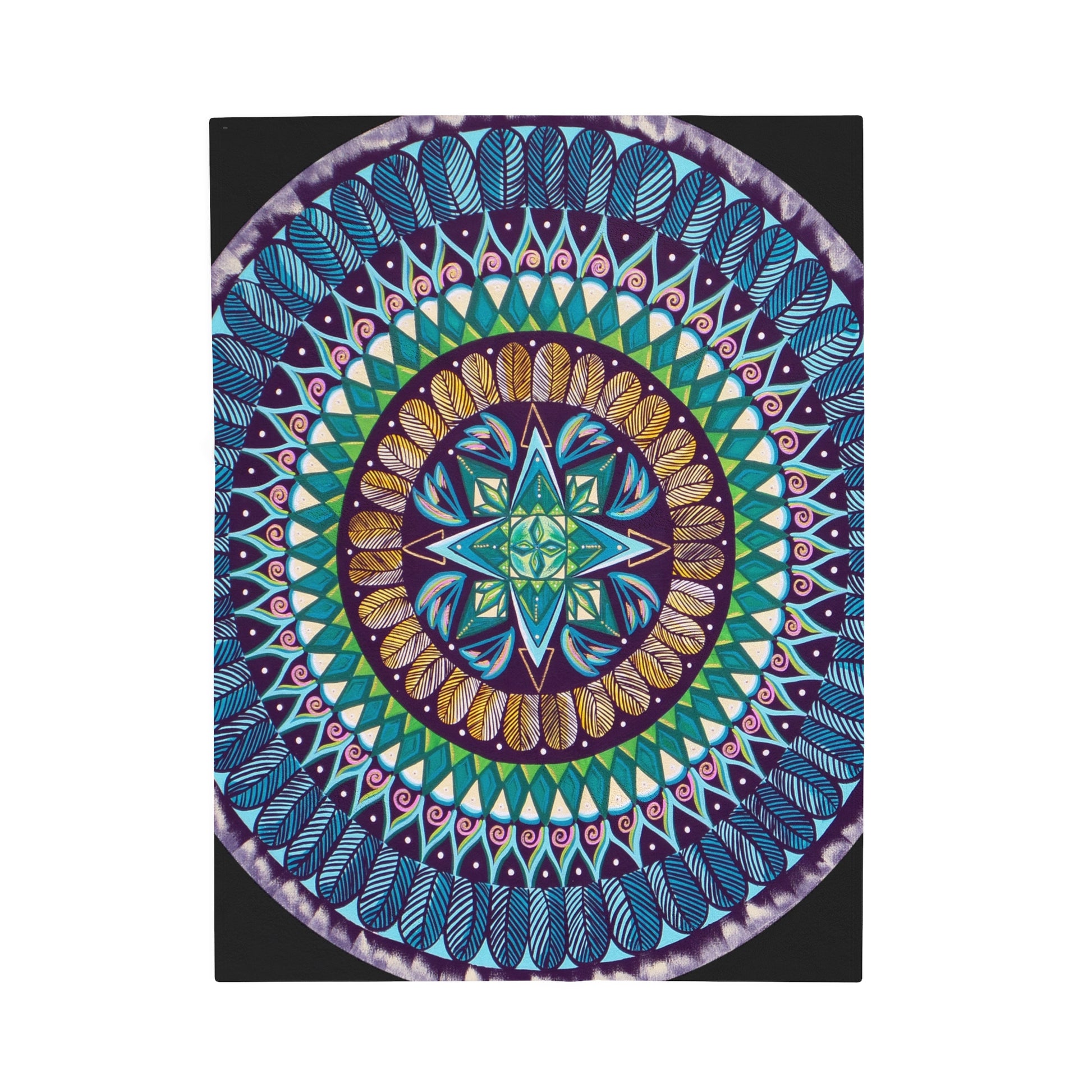 "AquilazurA Kryst'dala" Dreamcatcher Blanket - Blue Flame Array All Over Prints