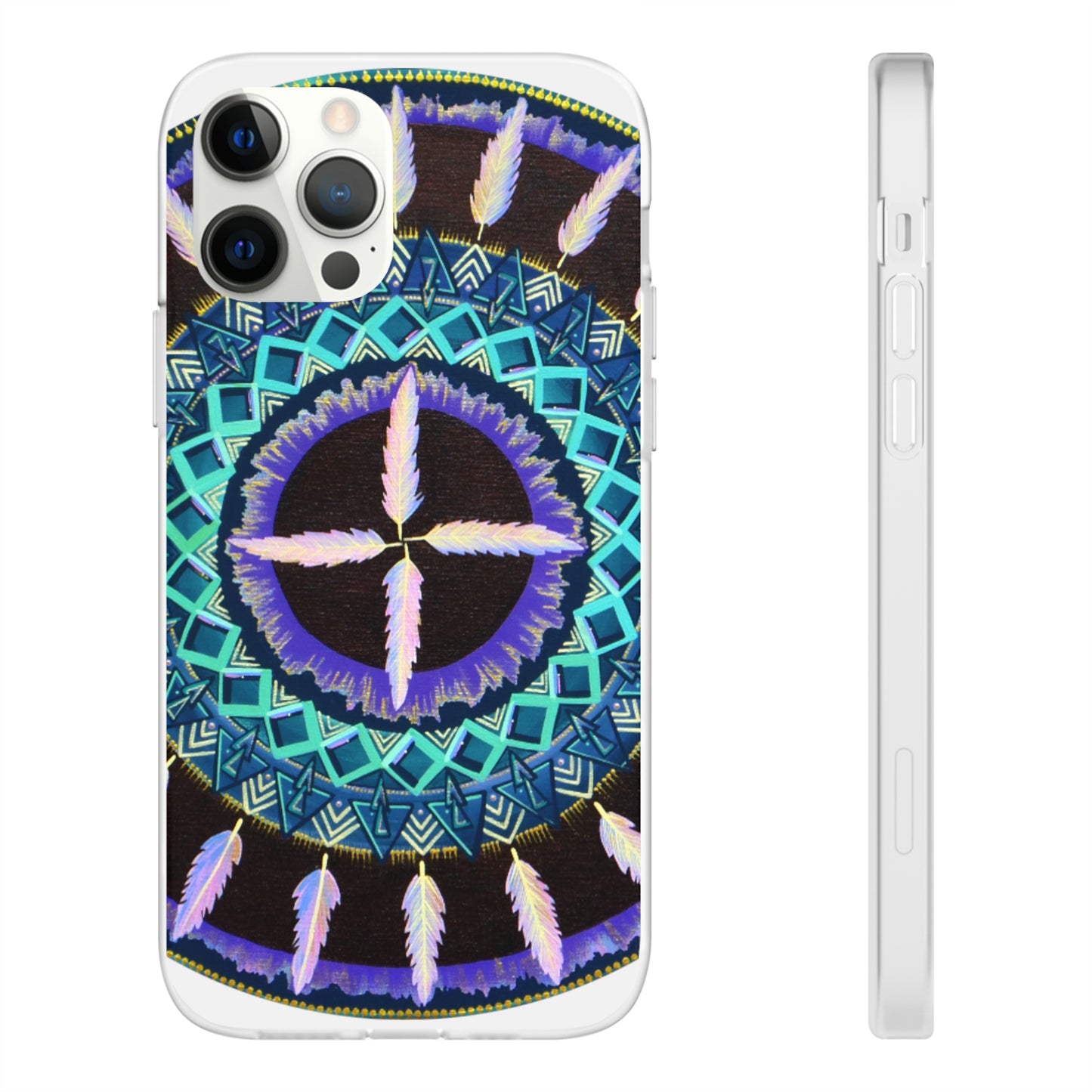 "Cuatro Vientos" Art Phone Armor (slim-fit) - Blue Flame Array iPhone 12 Pro with gift packaging Phone Case