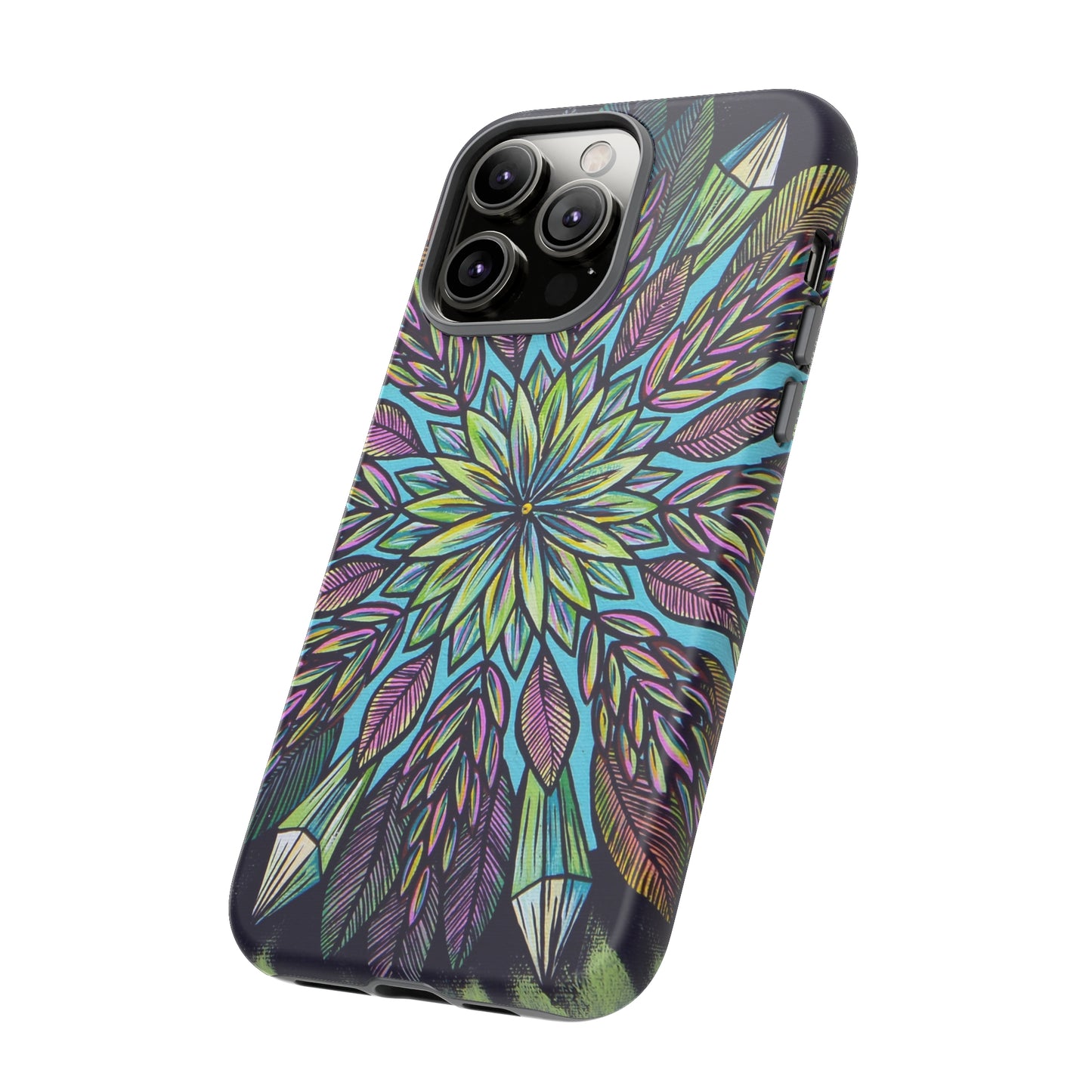 "Krystalhoja" Art Phone Armor - Blue Flame Array Phone Case