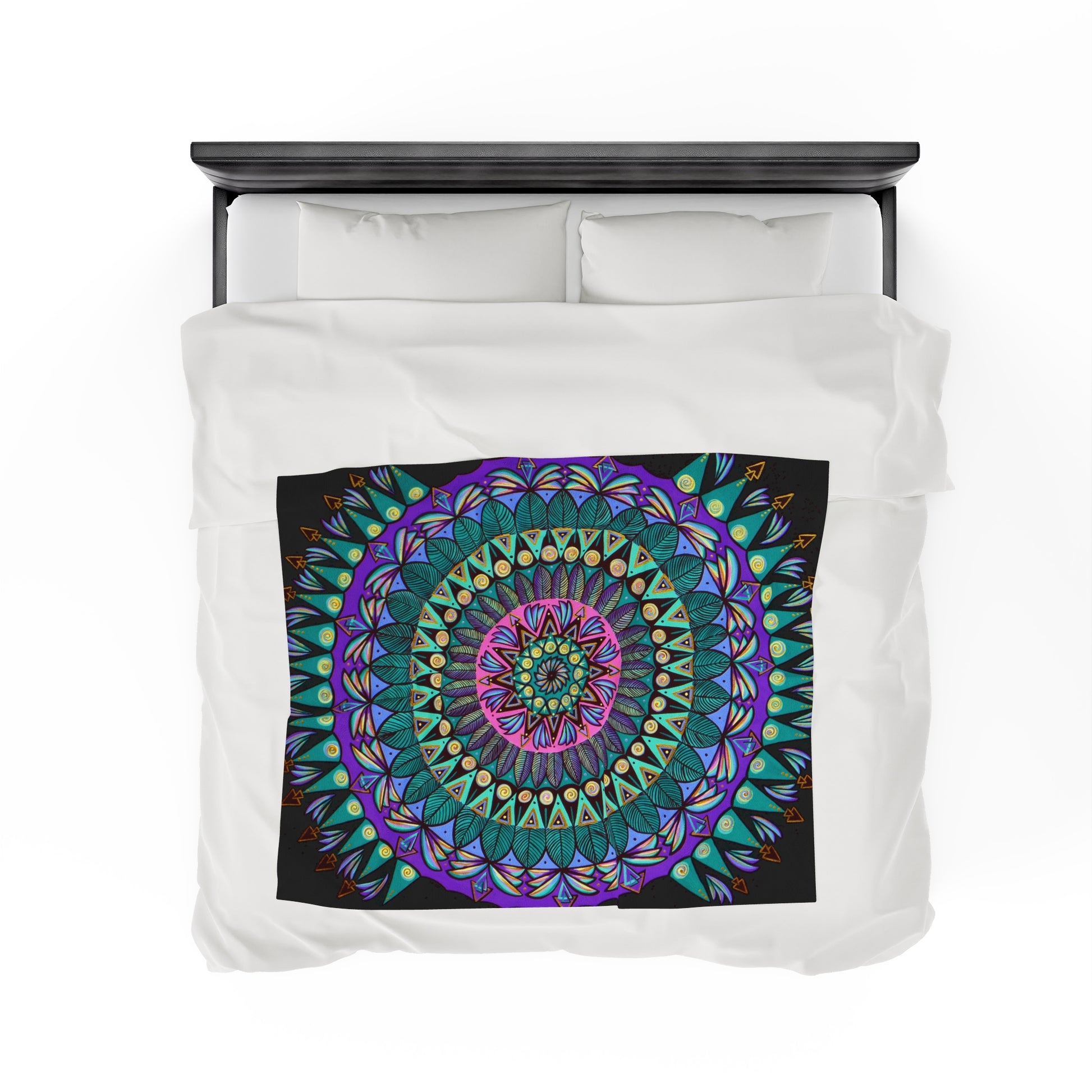 "Mandaladiosa" Dreamcatcher Blanket - Blue Flame Array All Over Prints