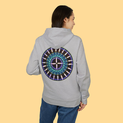 "Cuatro Vientos" Organic Cruiser Hoodie (Font&Back Print)