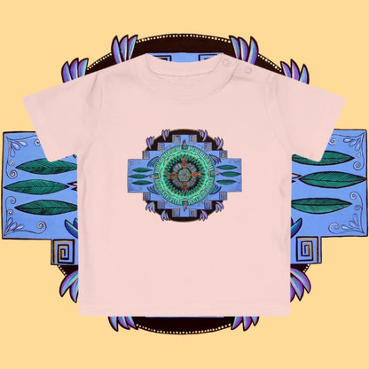 "Plumachakana" Organic Baby Tee - Blue Flame Array Kids clothes