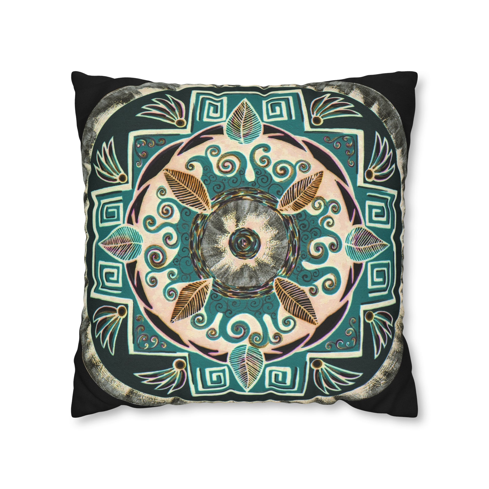 "Hojachakanazura" Dreamcatcher Pillow Cover - Blue Flame Array Home Decor