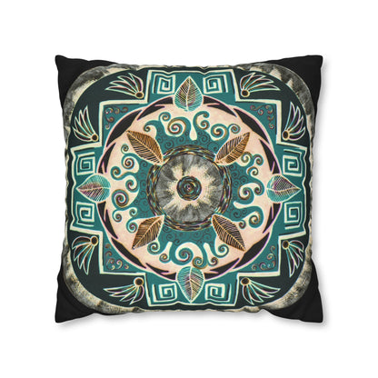 "Hojachakanazura" Dreamcatcher Pillow Cover - Blue Flame Array Home Decor