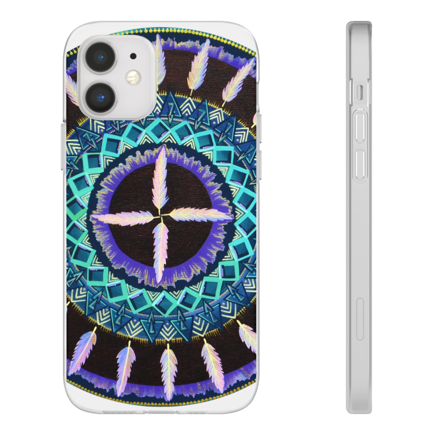 "Cuatro Vientos" Art Phone Armor (slim-fit) - Blue Flame Array iPhone 12 with gift packaging Phone Case