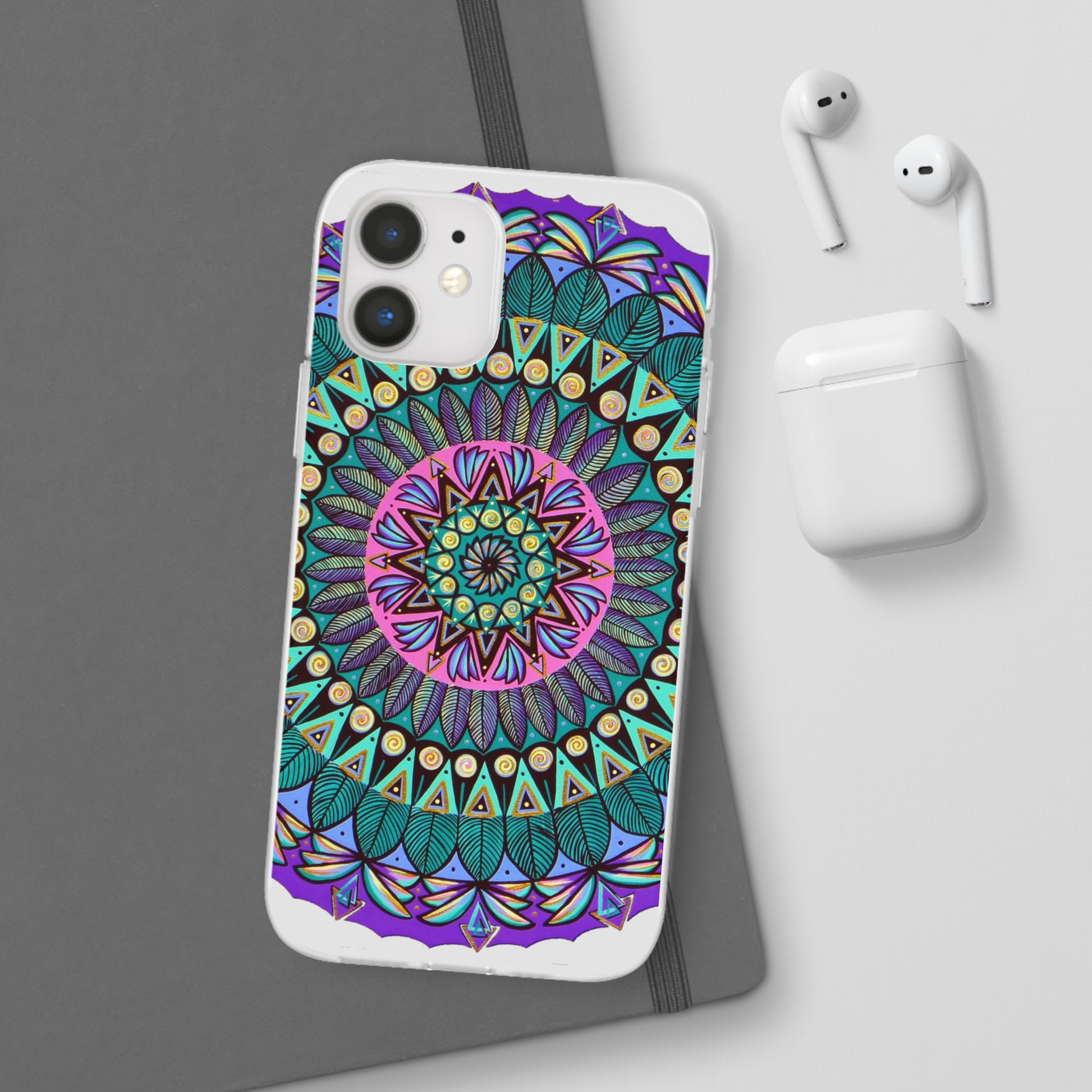 "Mandaladiosa" Art Phone Armor (slim-fit) - Blue Flame Array Phone Case