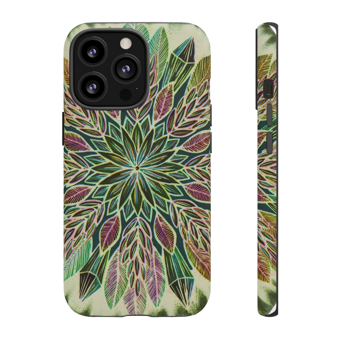 "Krystalhoja Verde" Art Phone Armor - Blue Flame Array iPhone 13 Pro / Matte Phone Case