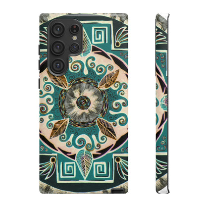 "Hojachakanazura" Art Phone Armor - Blue Flame Array Samsung Galaxy S22 Ultra / Glossy Phone Case