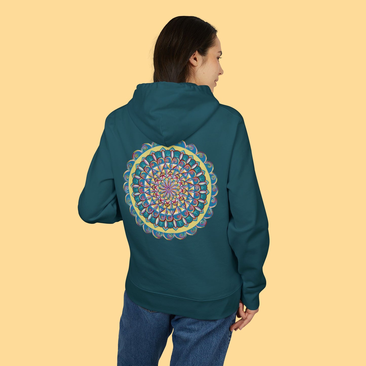 "Almandalayana" Organic Cruiser Hoodie (Font&Back Print)