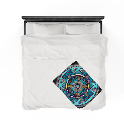 "Hojachakana" Dreamcatcher Blanket - Blue Flame Array All Over Prints