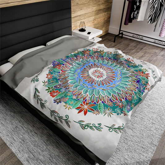 "Mandalavida Blanka" Dreamcatcher Blanket