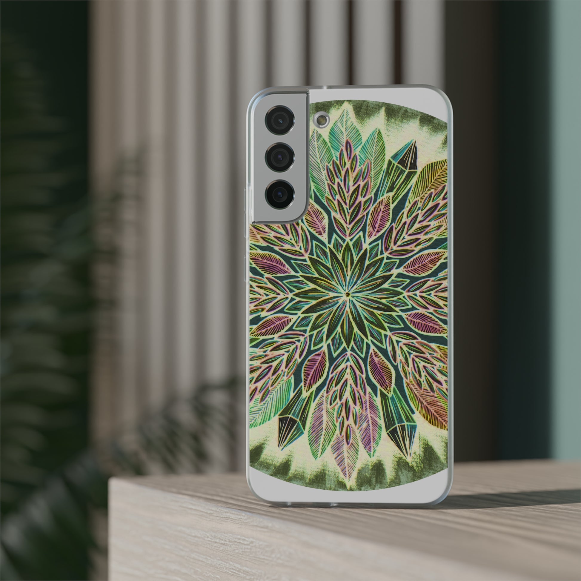 "Krystalhoja Verde" Art Phone Armor (slim-fit) - Blue Flame Array Phone Case