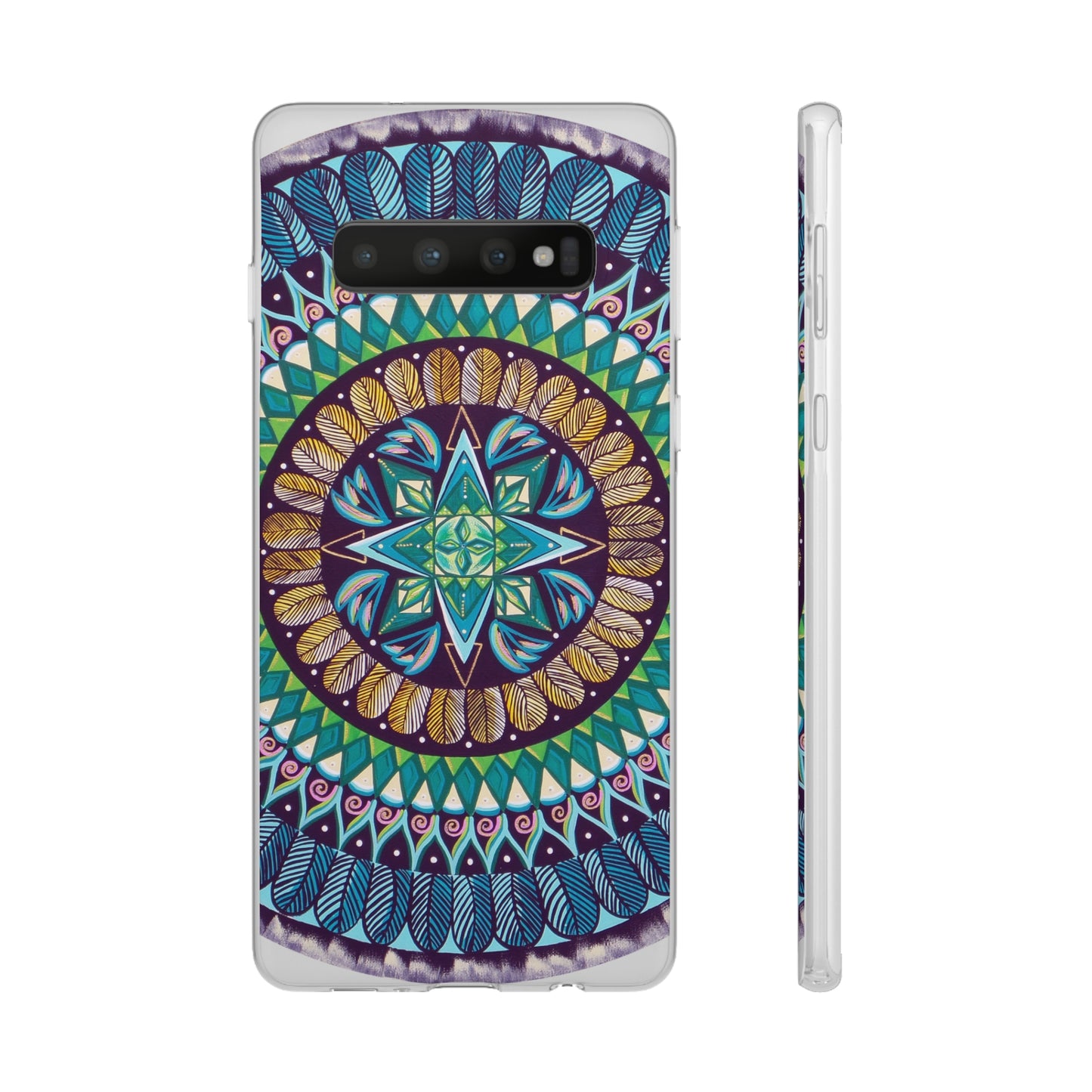 "AquilazurA Kryst'dala" Art Phone Armor (slim-fit) - Blue Flame Array Samsung Galaxy S10 Phone Case