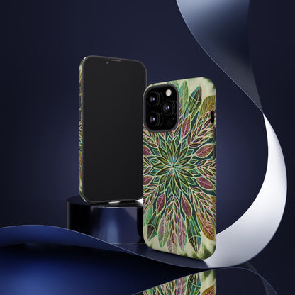 "Krystalhoja Verde" Art Phone Armor - Blue Flame Array Phone Case