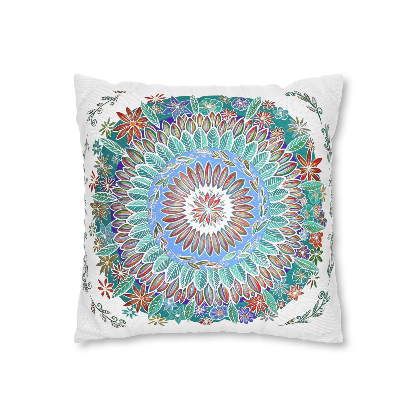 "Mandalavida Blanka" Dreamcatcher Pillow Cover