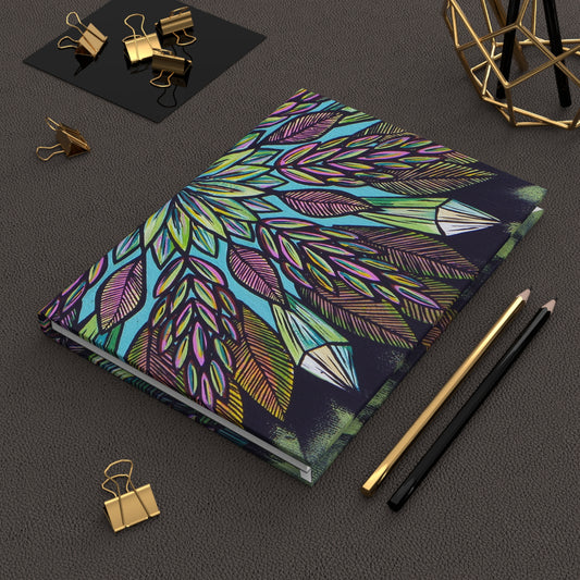 "Krystalhoja" Hardcover Journal - Blue Flame Array Journal Paper products