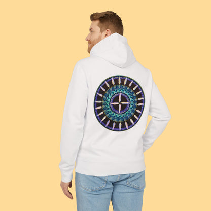 "Cuatro Vientos" Organic Cruiser Hoodie (Font&Back Print)