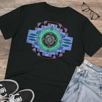 "Plumachakana" Lords & Ladies Organic TriniTee - Blue Flame Array Black / 2XS T-Shirt