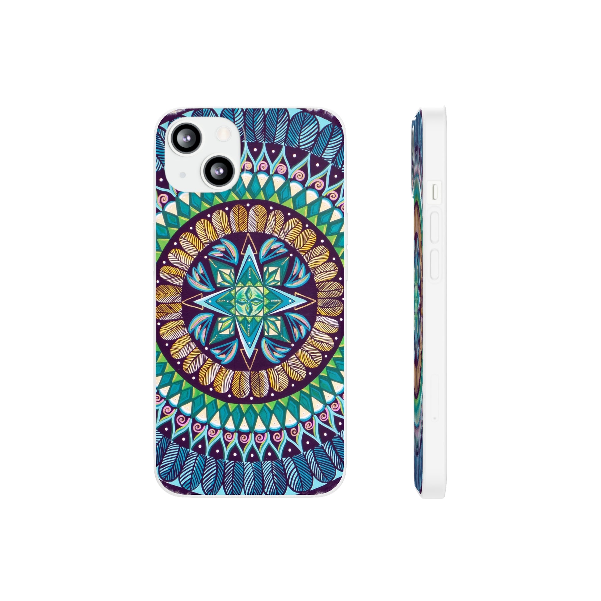 "AquilazurA Kryst'dala" Art Phone Armor (slim-fit) - Blue Flame Array iPhone 13 Phone Case