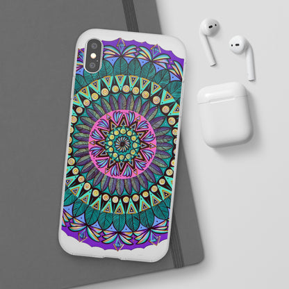 "Mandaladiosa" Art Phone Armor (slim-fit) - Blue Flame Array Phone Case