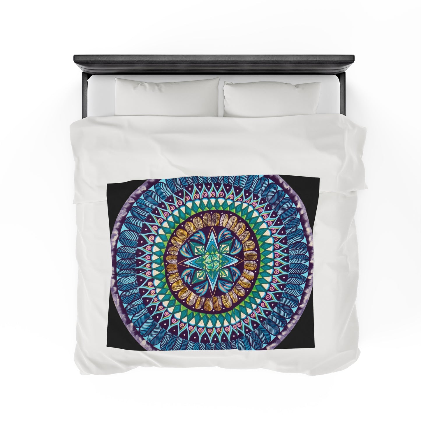 "AquilazurA Kryst'dala" Dreamcatcher Blanket - Blue Flame Array All Over Prints