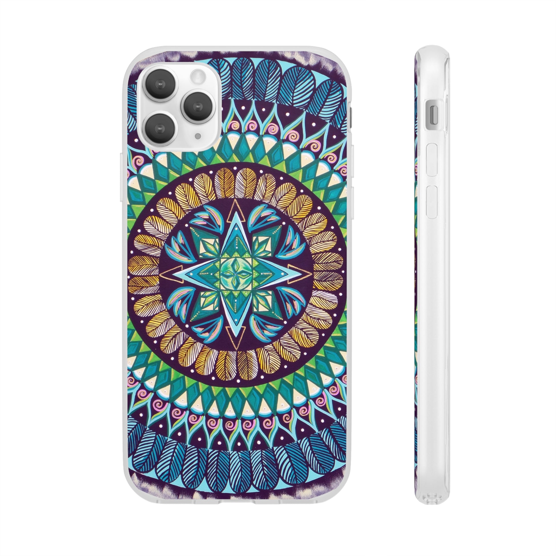 "AquilazurA Kryst'dala" Art Phone Armor (slim-fit) - Blue Flame Array iPhone 11 Pro Max with gift packaging Phone Case