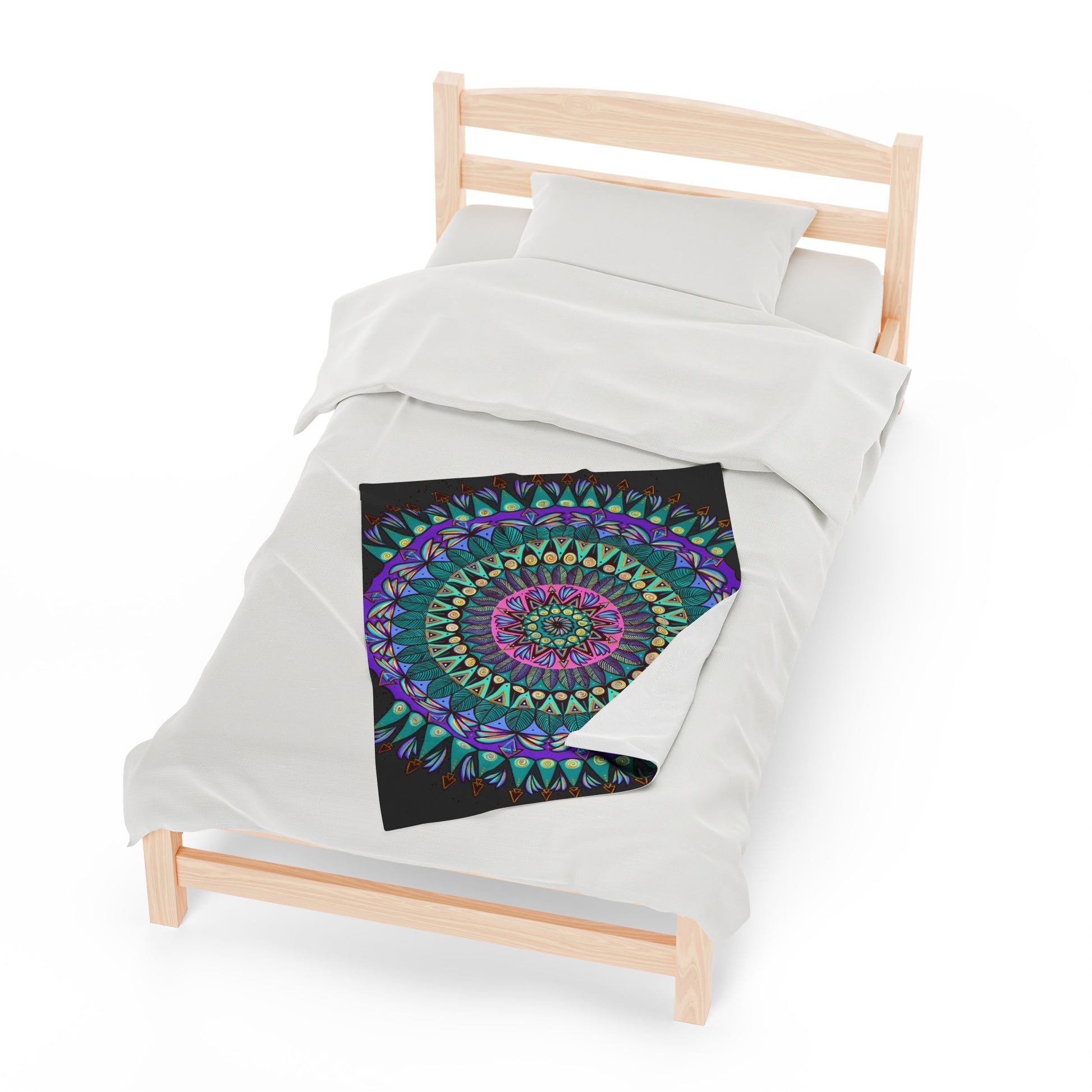 "Mandaladiosa" Dreamcatcher Blanket - Blue Flame Array All Over Prints