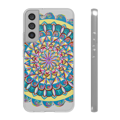 "Almandalayana" Art Phone Armor (slim-fit) - Blue Flame Array Samsung Galaxy S22 Plus Phone Case