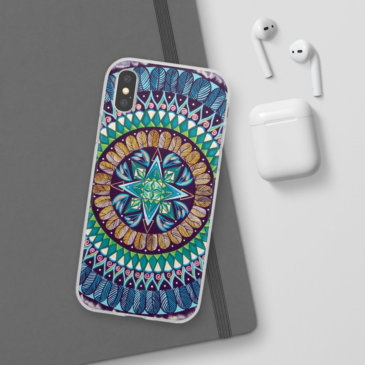 "AquilazurA Kryst'dala" Art Phone Armor (slim-fit) - Blue Flame Array Phone Case