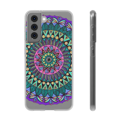 "Mandaladiosa" Art Phone Armor (slim-fit) - Blue Flame Array Samsung Galaxy S21 Phone Case