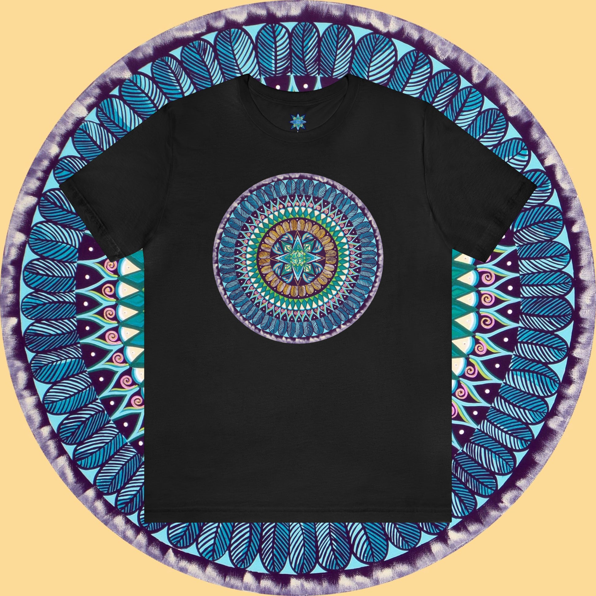 "AquilazurA Kryst'dala" Lords & Ladies Tee - Blue Flame Array Black / S T-Shirt