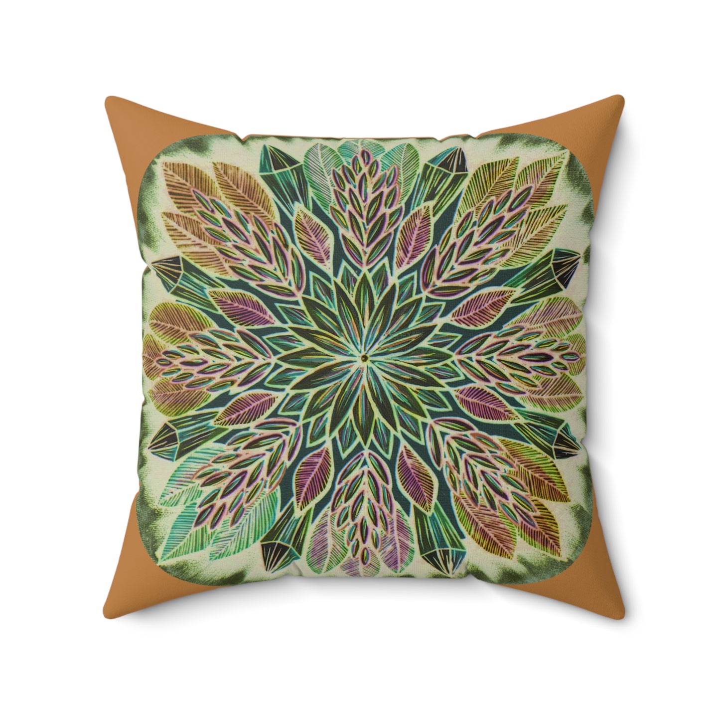 "Krystalhoja Verde" Dreamcatcher Pillow - Blue Flame Array Home Decor