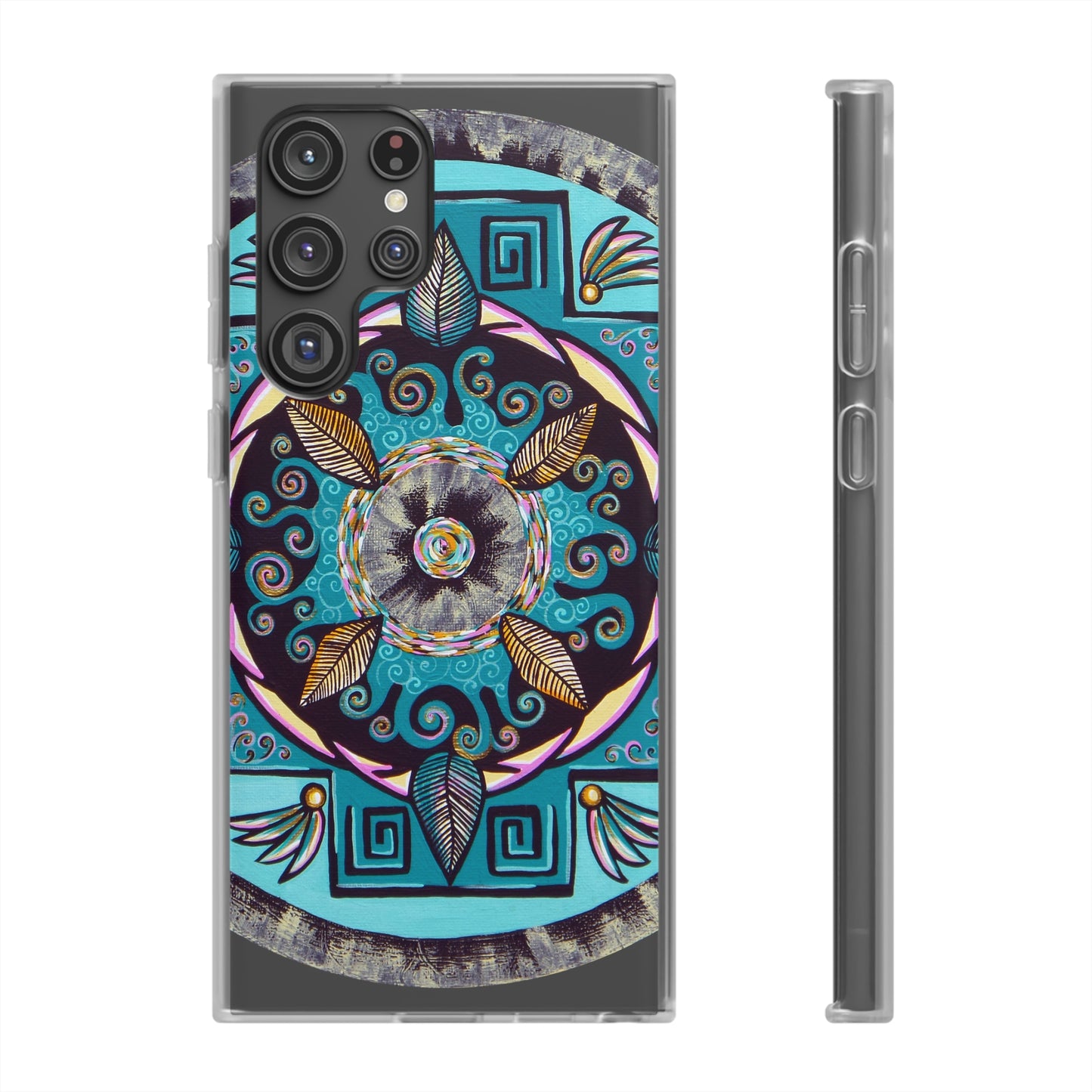 "Hojachakana" Art Phone Armor (slim-fit) - Blue Flame Array Samsung Galaxy S22 Ultra Phone Case