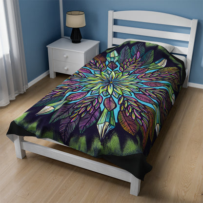 "Krystalhoja" Dreamcatcher Blanket - Blue Flame Array All Over Prints