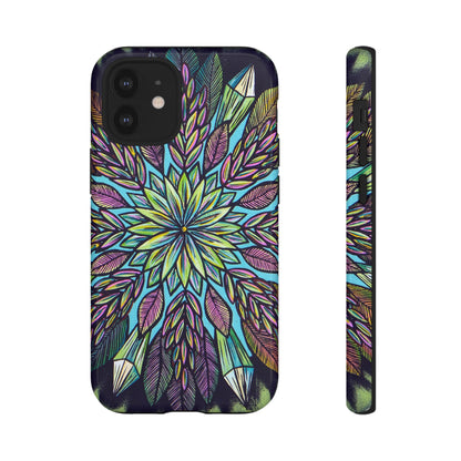 "Krystalhoja" Art Phone Armor - Blue Flame Array iPhone 12 Mini / Glossy Phone Case