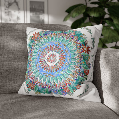 "Mandalavida Blanka" Dreamcatcher Pillow Cover