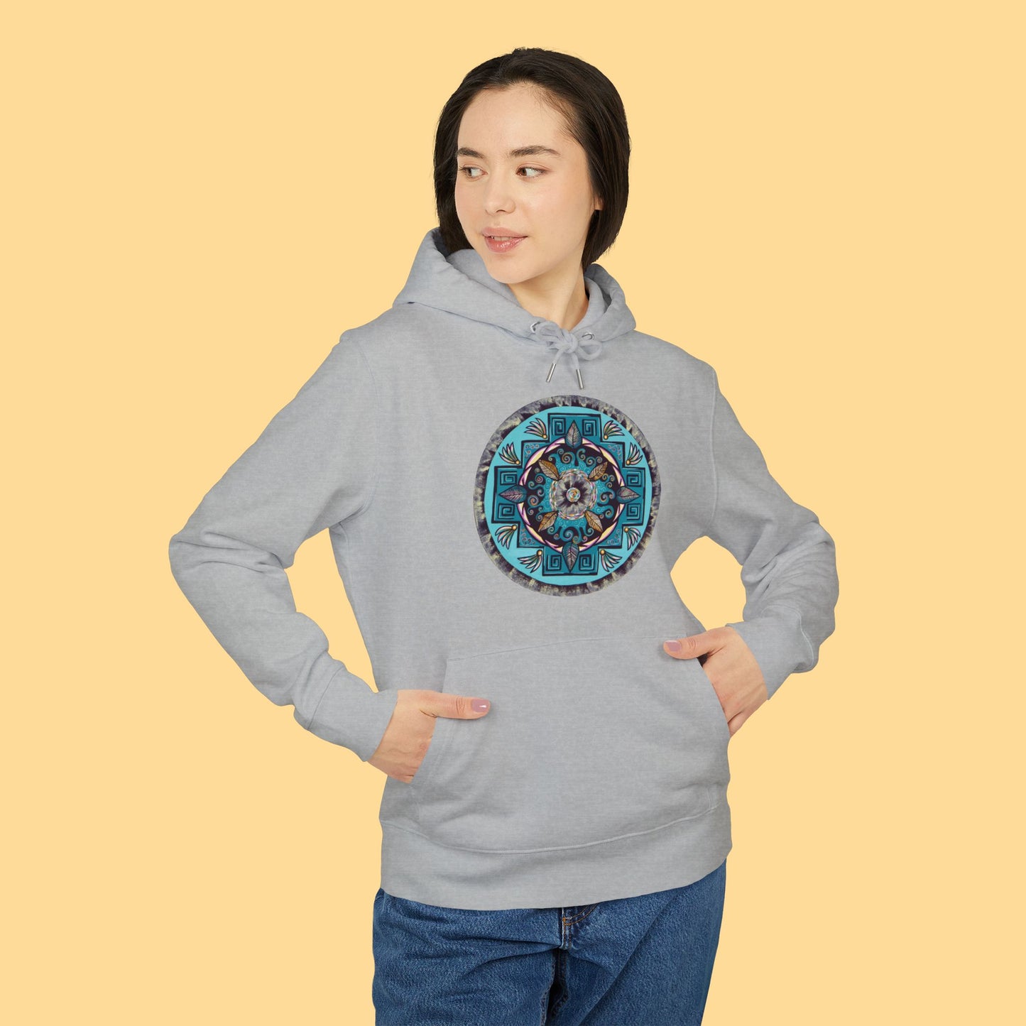 "Hojachakana" Organic Cruiser Hoodie (Font&Back Print)