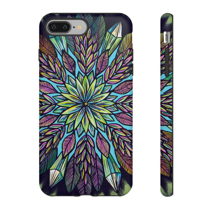 "Krystalhoja" Art Phone Armor - Blue Flame Array iPhone 8 Plus / Matte Phone Case