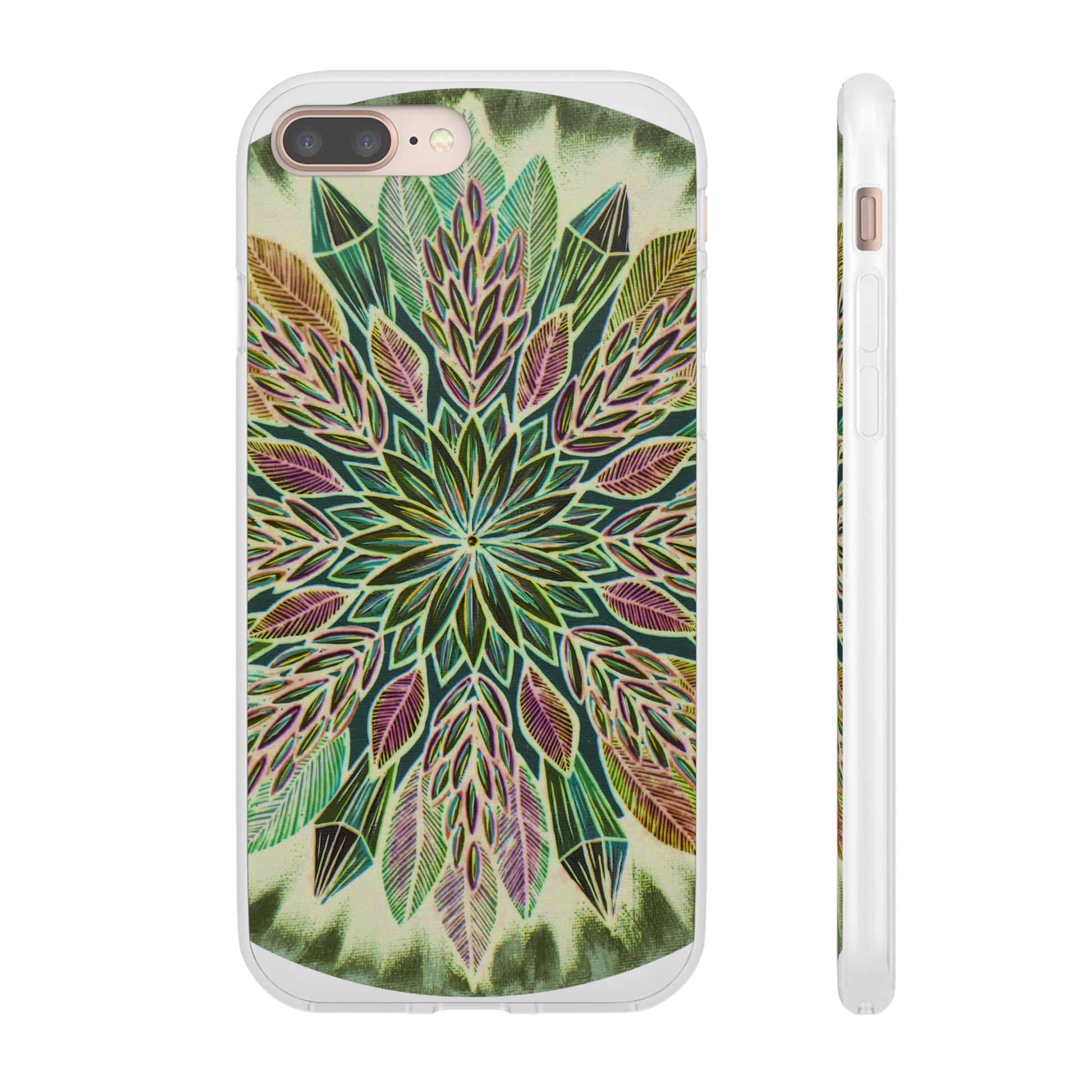 "Krystalhoja Verde" Art Phone Armor (slim-fit) - Blue Flame Array iPhone 8 Plus with gift packaging Phone Case