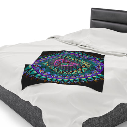 "Mandaladiosa" Dreamcatcher Blanket - Blue Flame Array All Over Prints