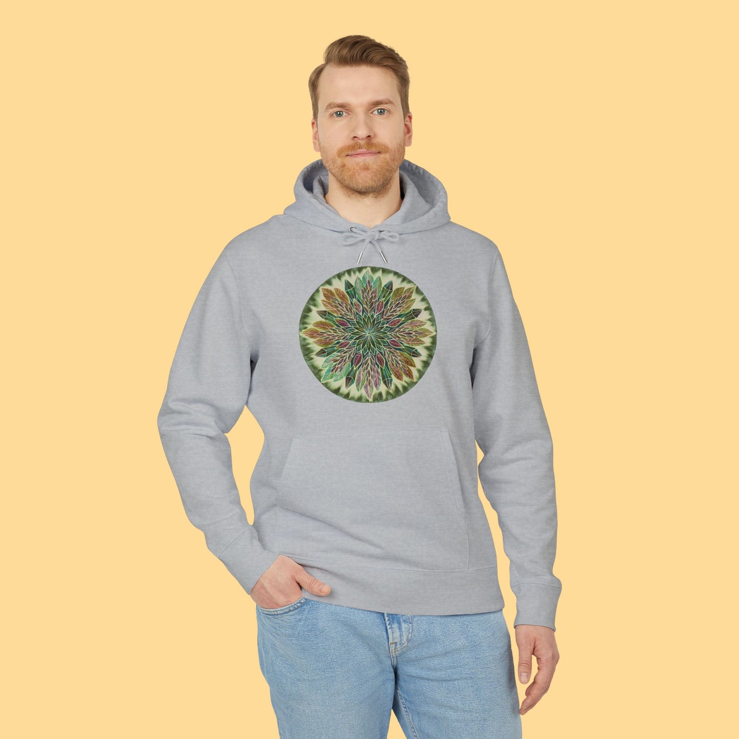 "Krystalhoja Verde" Organic Cruiser Hoodie (Font&Back Print)