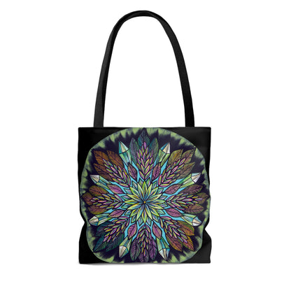 "Krystalhoja" Tote Bag (All-Over-Print) - Blue Flame Array Bags