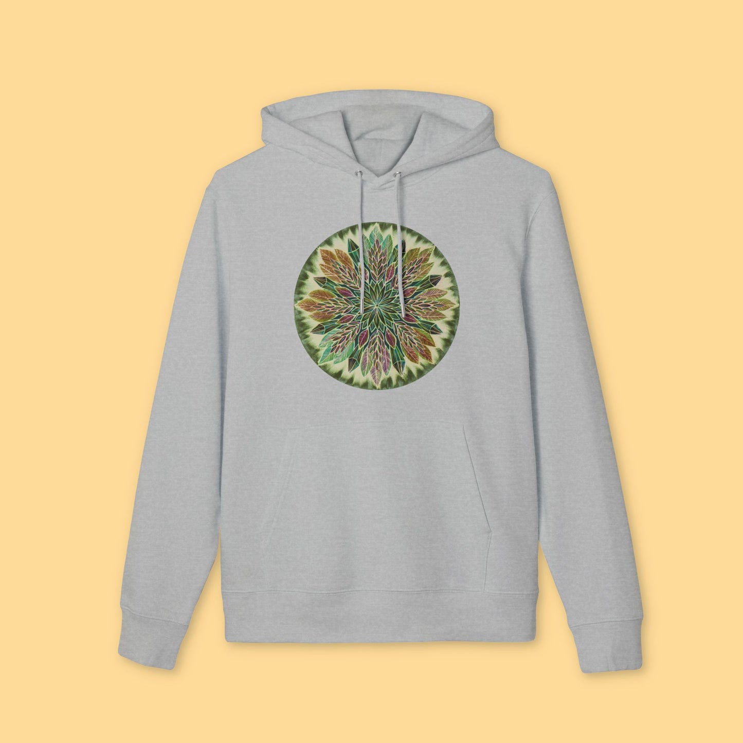 "Krystalhoja Verde" Organic Cruiser Hoodie (Font&Back Print)