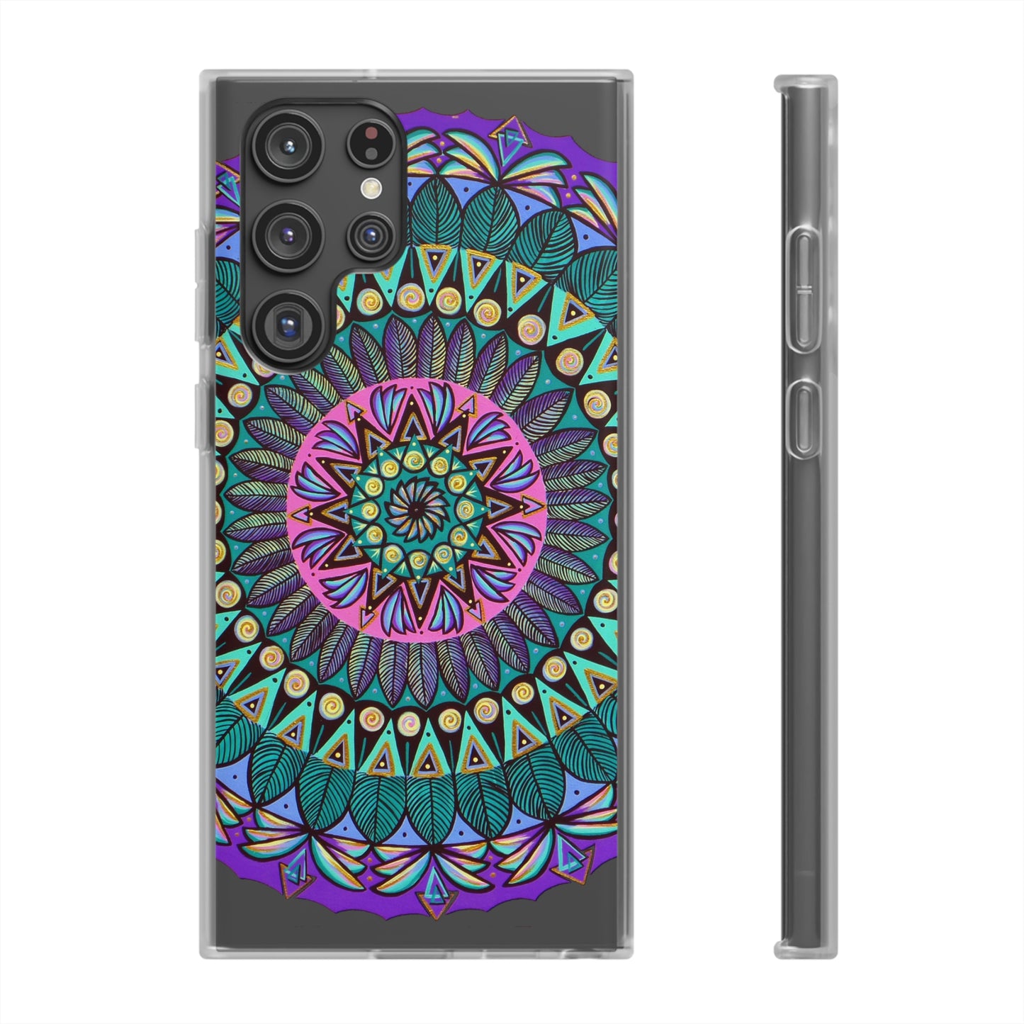 "Mandaladiosa" Art Phone Armor (slim-fit) - Blue Flame Array Samsung Galaxy S22 Ultra with gift packaging Phone Case