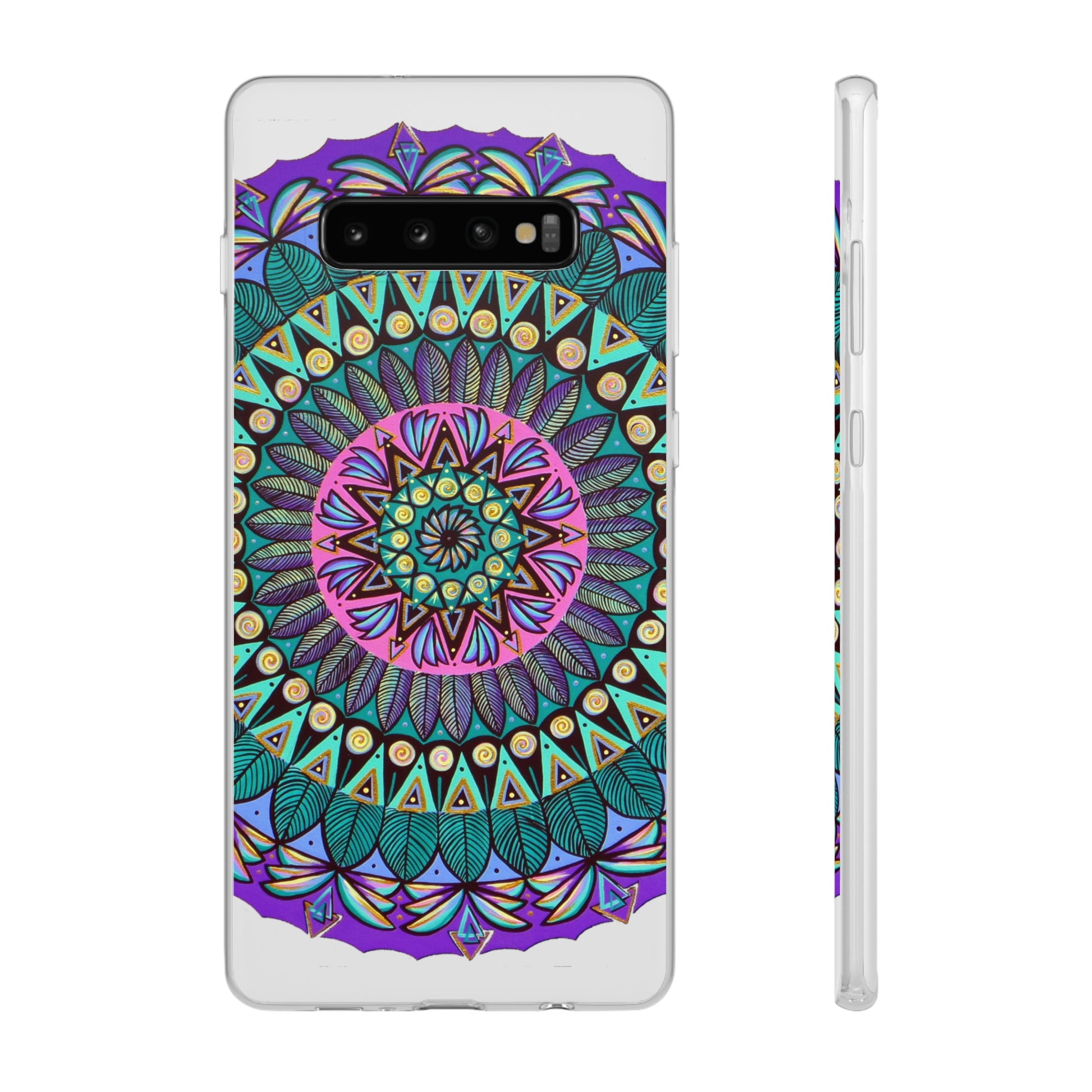 "Mandaladiosa" Art Phone Armor (slim-fit) - Blue Flame Array Samsung Galaxy S10 Plus with gift packaging Phone Case