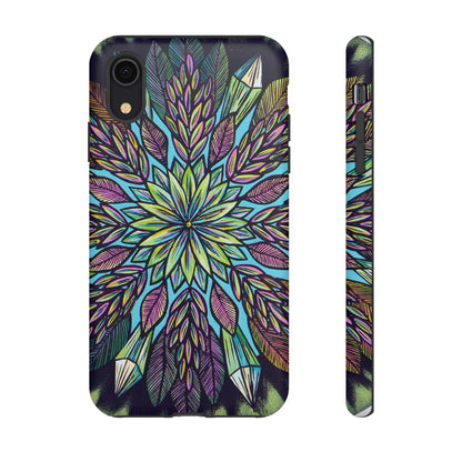 "Krystalhoja" Art Phone Armor - Blue Flame Array iPhone XR / Matte Phone Case