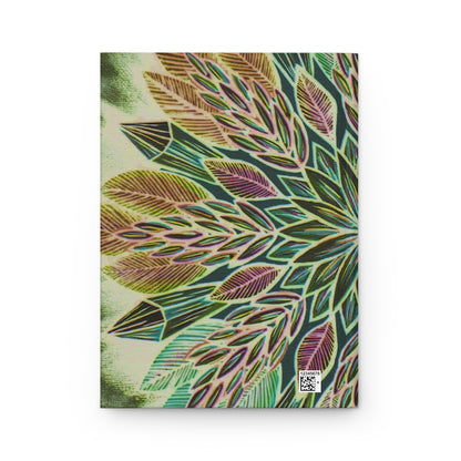 "Krystalhoja Verde" Hardcover Journal - Blue Flame Array Paper products