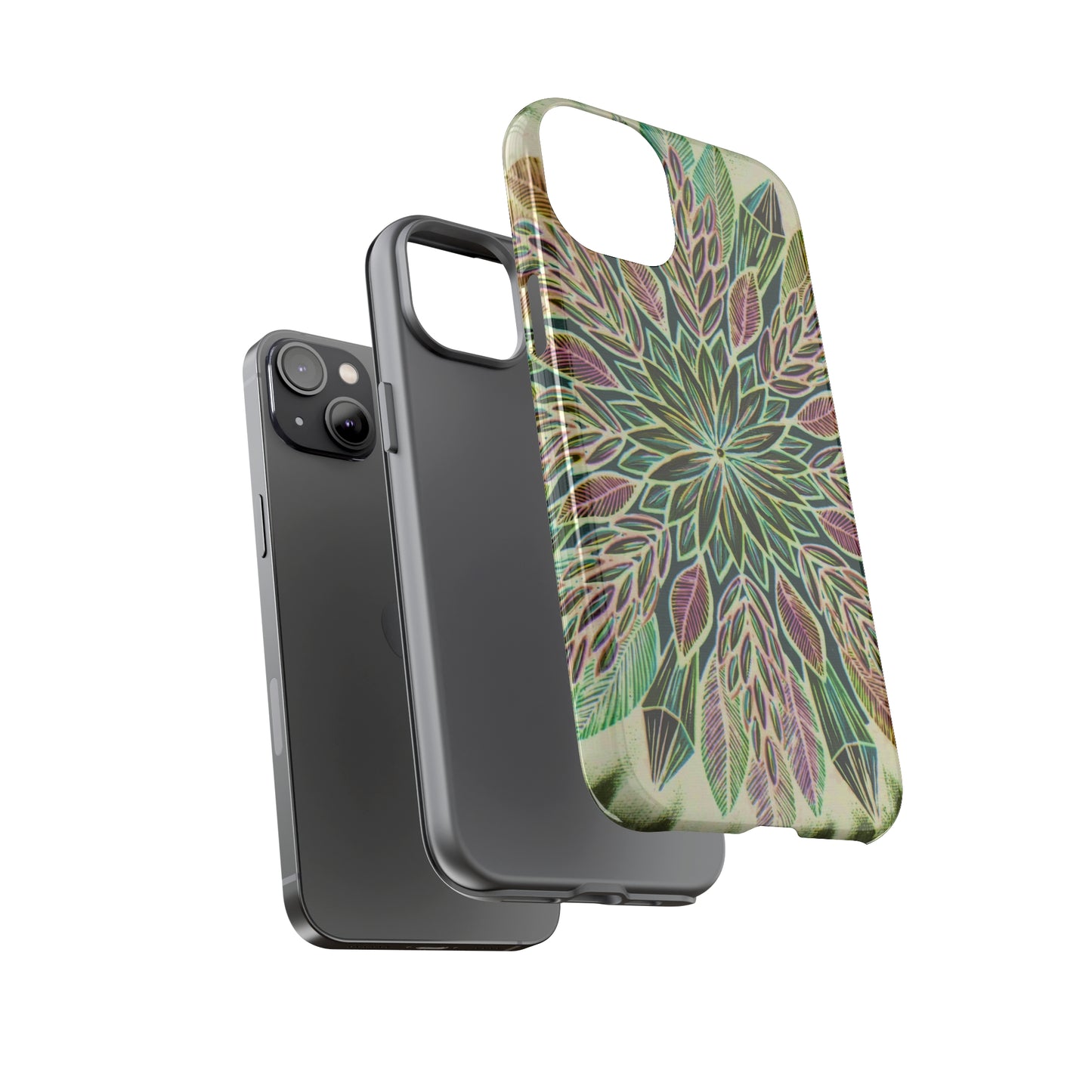 "Krystalhoja Verde" Art Phone Armor - Blue Flame Array Phone Case