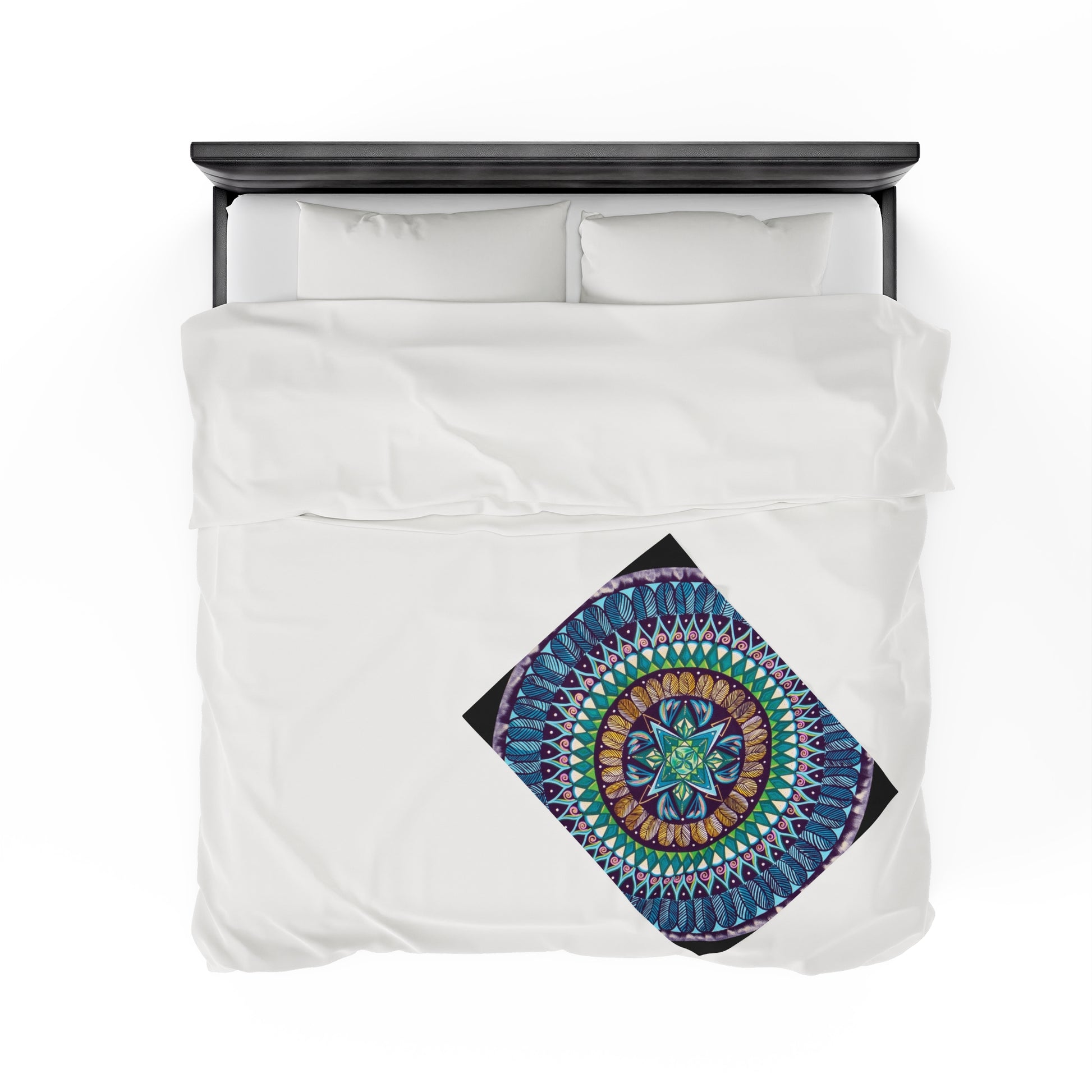 "AquilazurA Kryst'dala" Dreamcatcher Blanket - Blue Flame Array All Over Prints