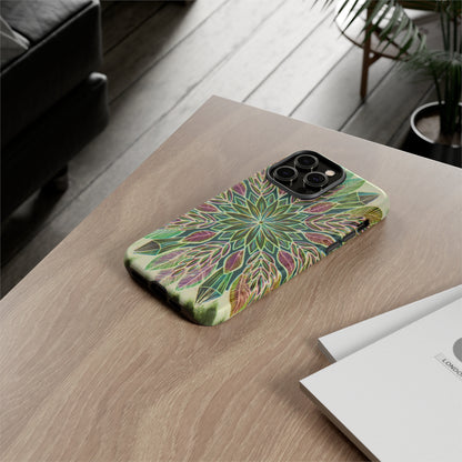 "Krystalhoja Verde" Art Phone Armor - Blue Flame Array Phone Case